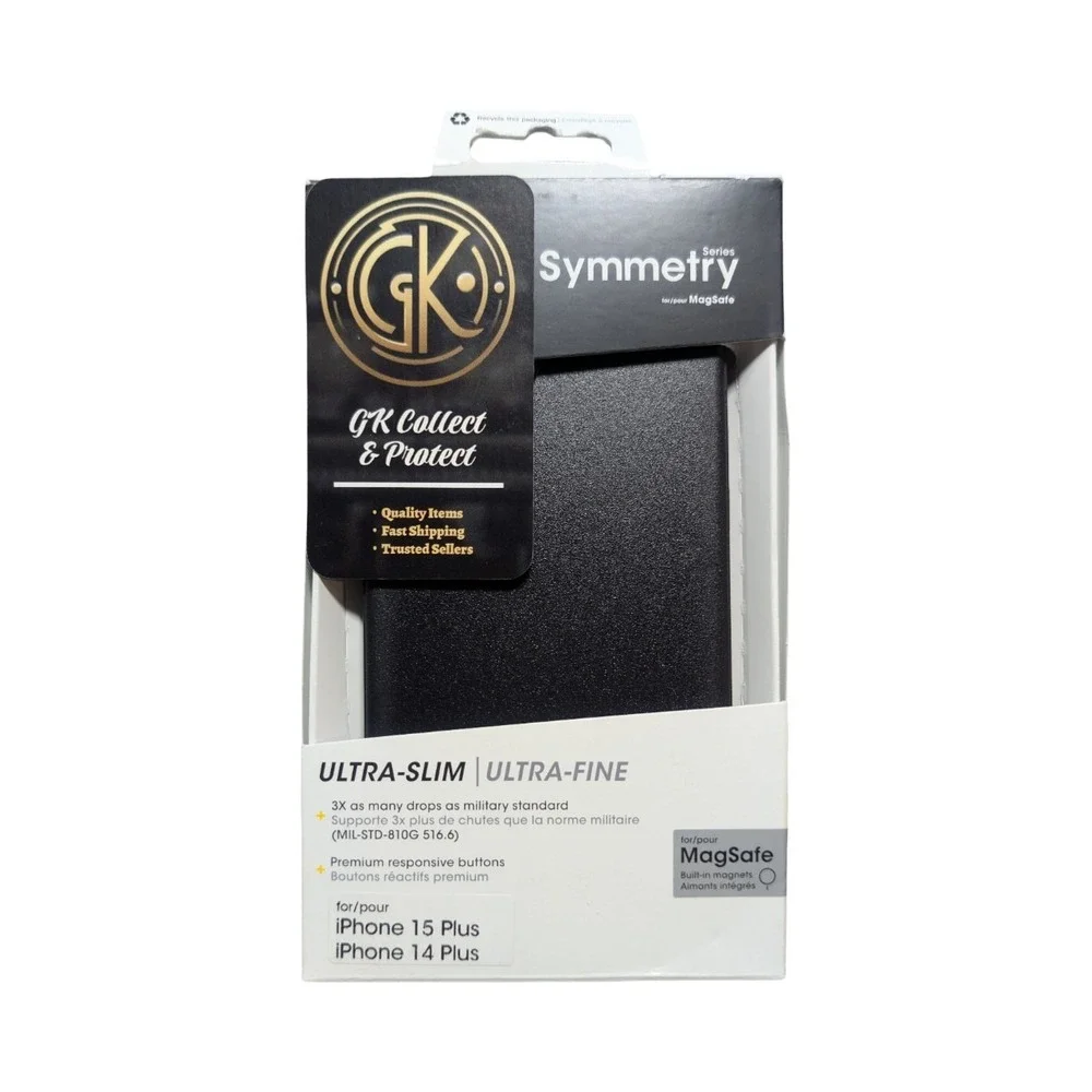 K6-N OtterBox Drop+ Apple iPhone 15/14 Plus Symmetry‎ Series Case - Black